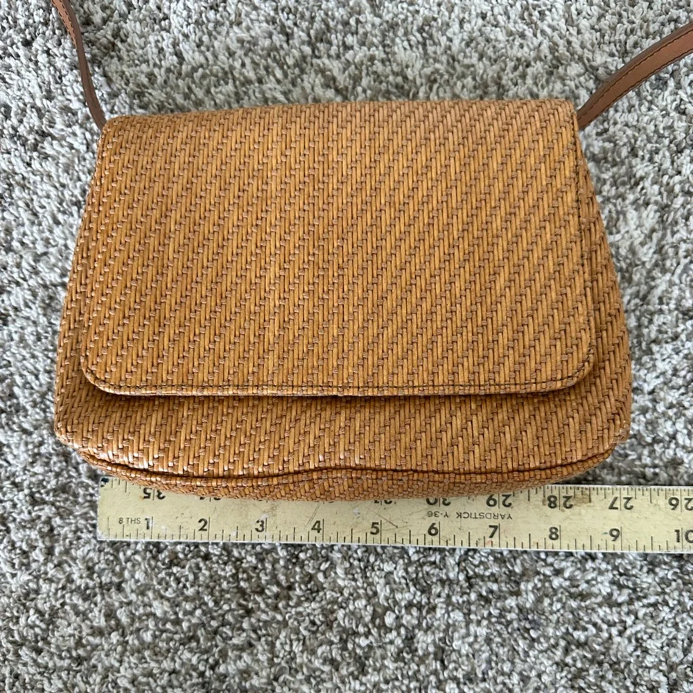 Fossil Tan Woven Straw Shoulder Bag‎